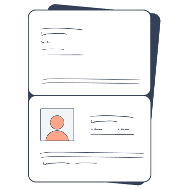 Բացված անձնագիր՝ ներքևի մասում տեսանելի է անձի լուսանկարը և անձնական տվյալների հատվածը։